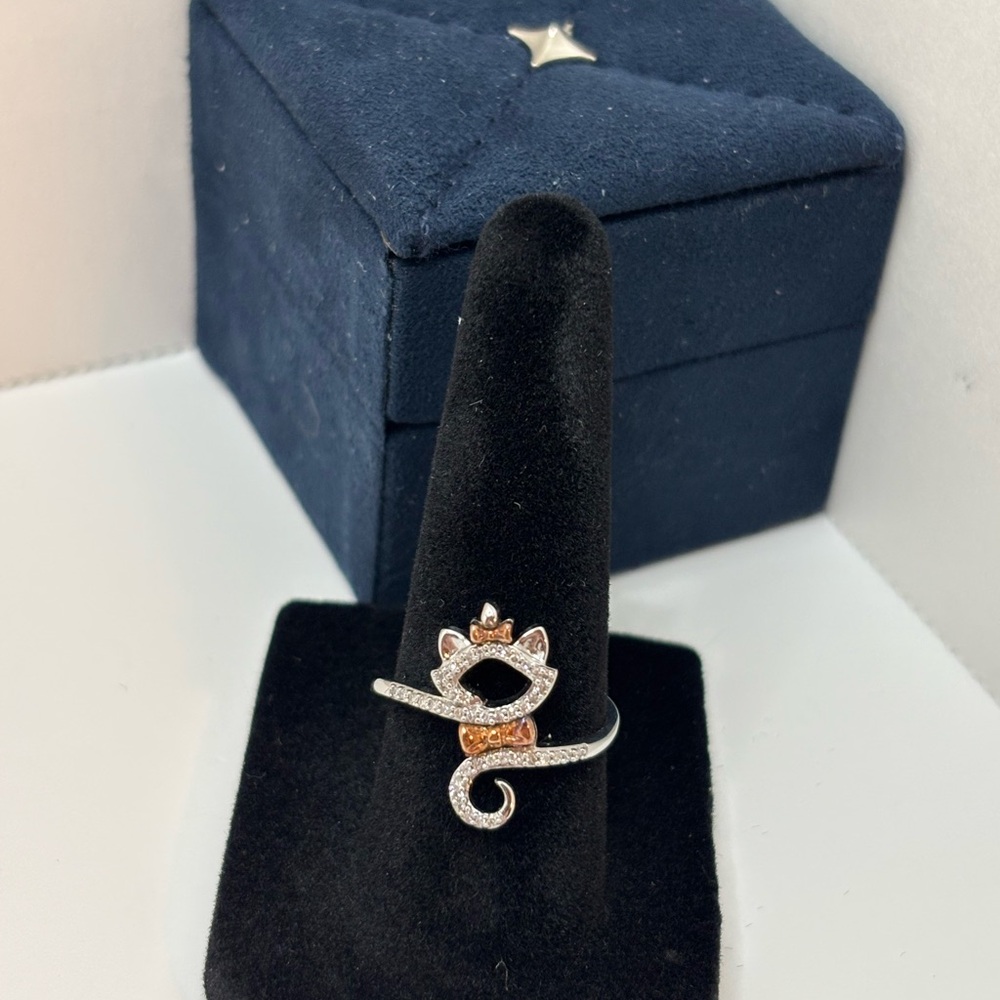 Disney’s Treasures Aristocats Diamond ring sterling silver & rose gold